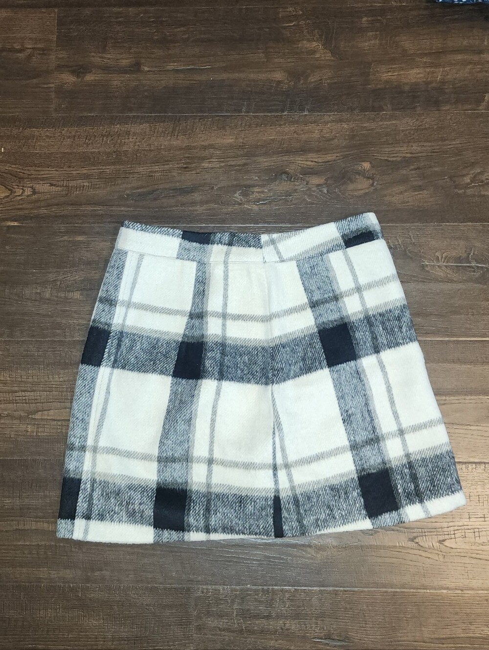 Lulus Plaid Mini Skirt (Black & White Plaid)